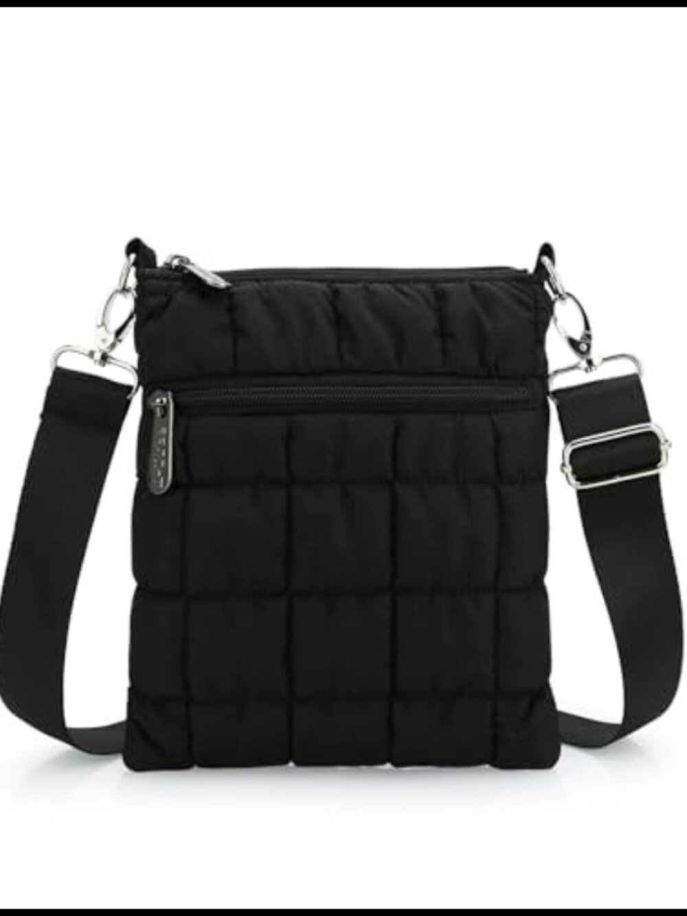 Quilted Puffer Crossbody Bag Mini Canvas Adjustable Strap Purse
